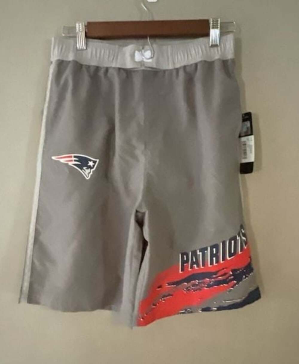 NFL New England Patriots Youth Heat-Wave Swim Shorts Size L 14/16